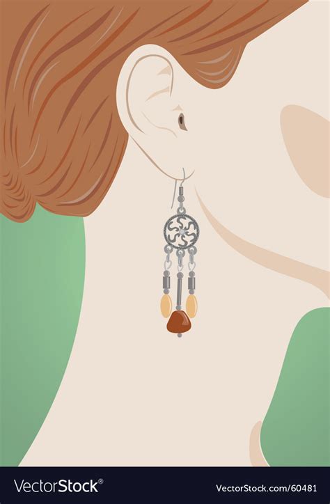 Female Ear With Jeweller Royalty Free Vector Image