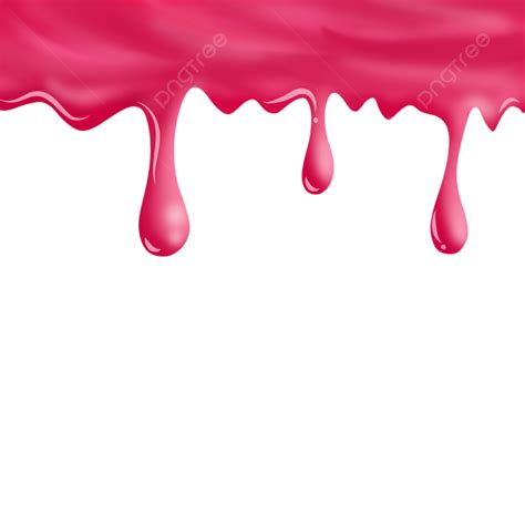 Drip Melted Clipart Vector Strawberry Melted Dripping Liquid