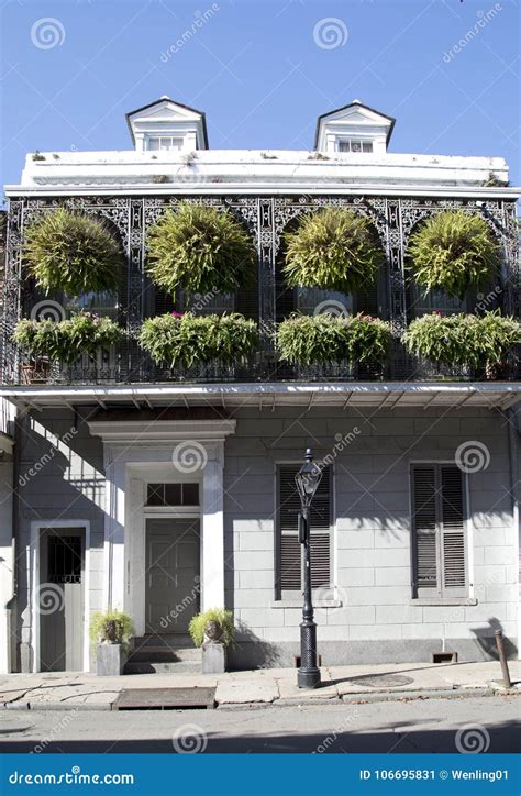 House With Plants In French Quarter New Orleans Stock Image Image Of