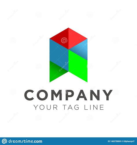 Illustration Of The Arrow Logo In Blue And Green Red Stock Vector
