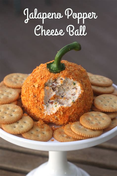 Jalapeno Popper Pumpkin Cheese Ball Crazy For Cookies And More