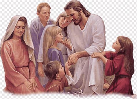 Jesucristo Hablando Con Niños Pintando Biblia Niño Jesús Enseñanza