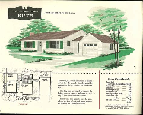 Factory Built Houses 28 Pages Of Lincoln Homes From 1955 Ranch