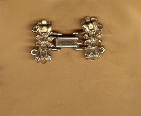 Vintage Clasp Gold Tone Foldover Clasp With Flower Design Two Strand