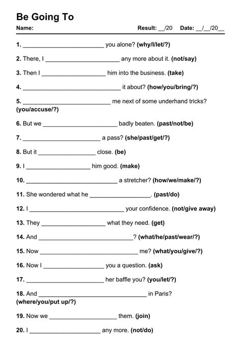 101 Printable Verb To Be Negative Pdf Worksheets With
