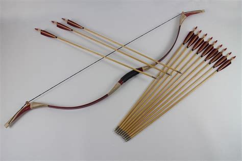 50lb Vintage Chinese Hunting Bow And Arrows Set Traditional Archery
