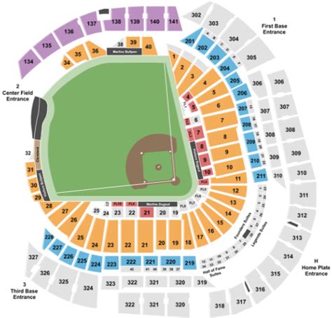Marlins Ballpark Seating Chart Rows Seats And Club Seats