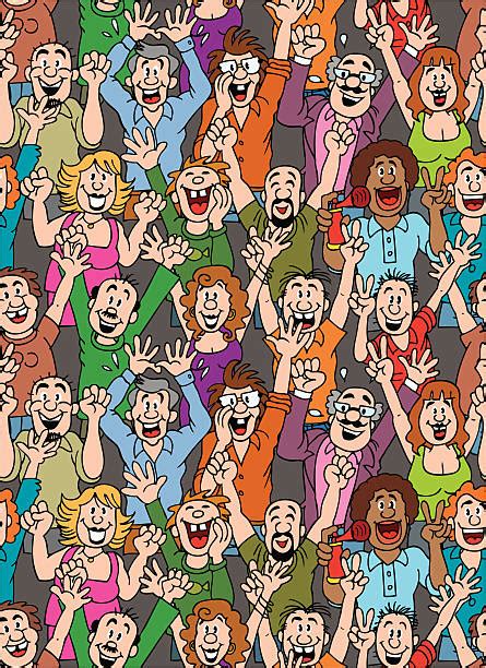 Royalty Free Cartoon Of A Stadium Crowd Clip Art Vector Images