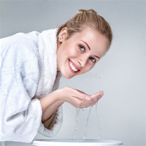 Young Woman Washing Face Stock Photo Image Of Happy 59472792