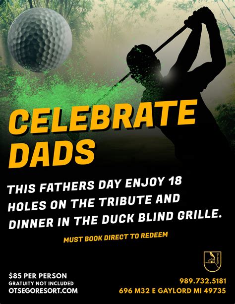 You can also see on which day the holiday falls and how many days it is until this holiday. Fathers Day Special - Otsego Resort