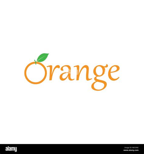 Orange Fruit Logo Design Template Vector Isolated Stock Vector Image