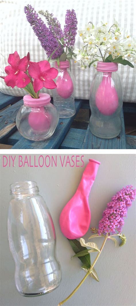 Diy Balloon Vases A Plastic Or Glass Bottle And A Balloon