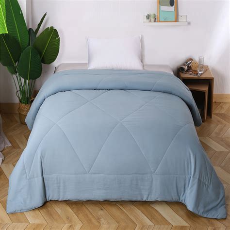 Buy Fashion Solid Sky Blue Single Bed Comforter Online In India At Best