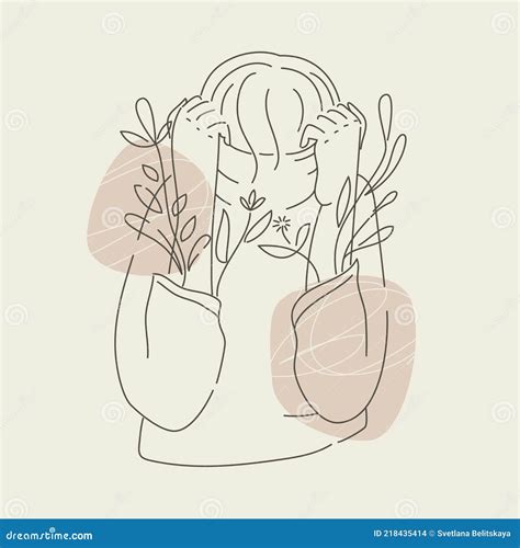 Young Girl Hiding Face Stock Vector Illustration Of Disorders 218435414