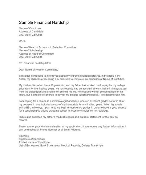 This letter is you stating your case to the people who i'm requesting a review of my award with consideration of these new extenuating circumstances. Hardship Letter Template 19 | Lettering, Be yourself ...