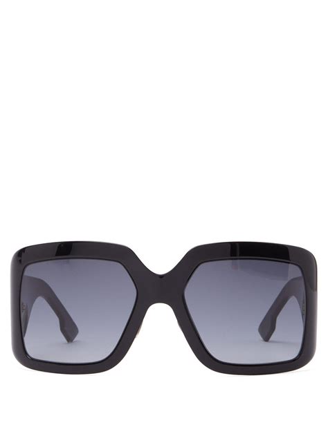 Dior Diorsolight2 Oversized Square Acetate Sunglasses In Black Lyst