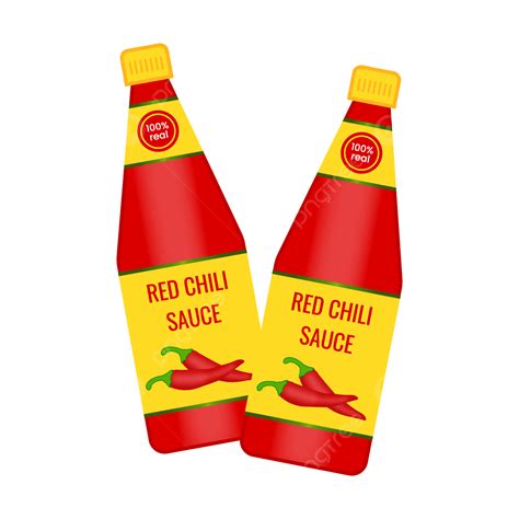 Bottle Of Red Chili Sauce Vector Illustration Chili Sauce Chili Pepper Sauce Red Chili Pepper