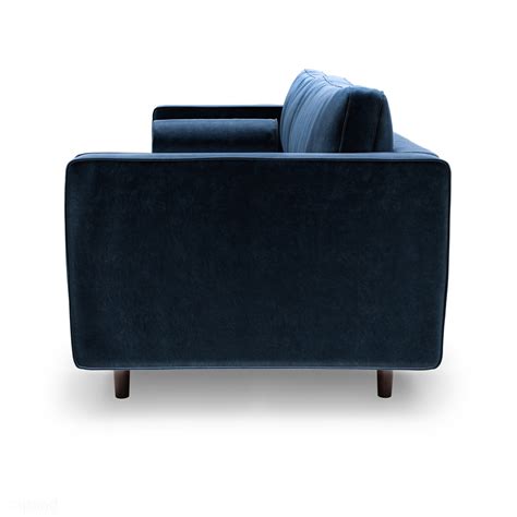 Scandormi Modern Sofa Navy Blue Mid Century Tufted Couch Expand