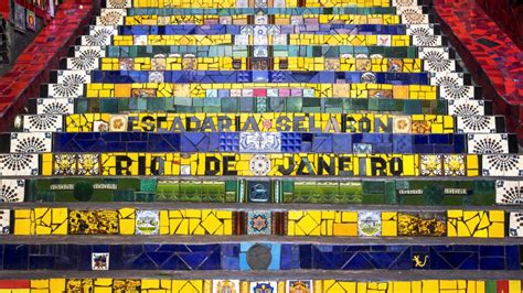 Lapa Steps In Rio De Janeiro Brazil Custom Wallpaper