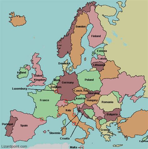 Europe Countries Map Quiz Game Secretmuseum