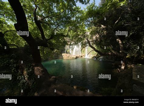 Turkey Antalya The Kursunlu Waterfalls And Natural Forest Park Stock