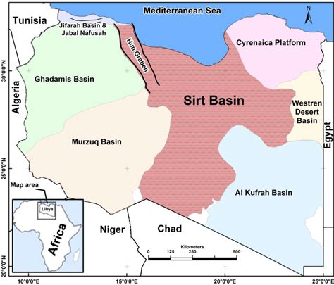 Location Map Of Libya Study Area Showing The Main Sedimentary