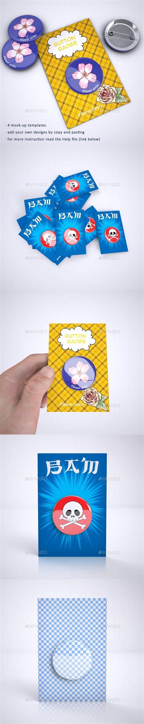 Your backing card is printed on 350gsm at standard 85mmx55mm business card size. Button Badges Pins on Backing Card Mock-Up | Badge, Mockup ...