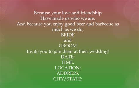 15 Samples For Casual Wedding Invitation Wording Everafterguide