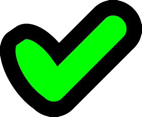 Big Green Tick Clipart Best