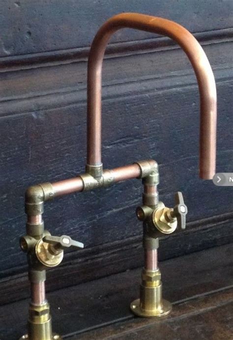 Diy Faucet With Copper Pipes And Brass Fittings Copper Faucet Copper Taps Faucet