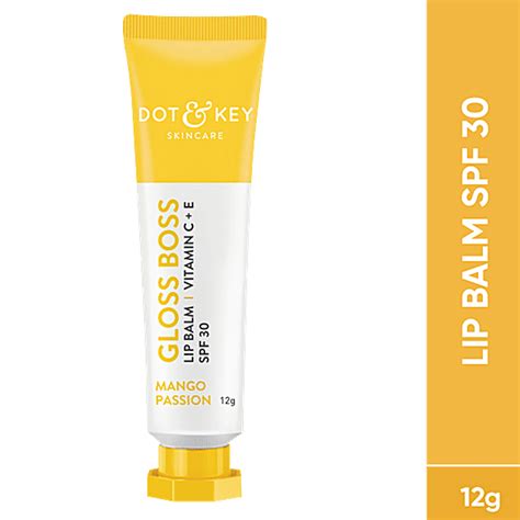 Buy Dot And Key Gloss Boss Lip Balm With Vitamin C E Spf 30 Mango Passion For Smooth Texture