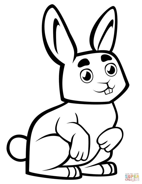 Cute Baby Rabbit Coloring Page Free Printable Coloring Pages