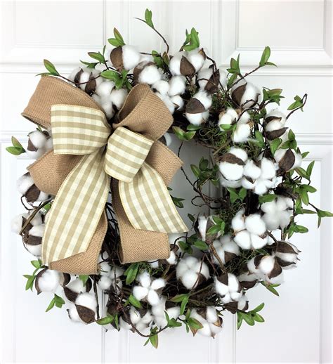 Cotton Boll Wreath Cotton Wreath Everyday Rustic Wreath | Etsy | Cotton boll wreath, Cotton ...