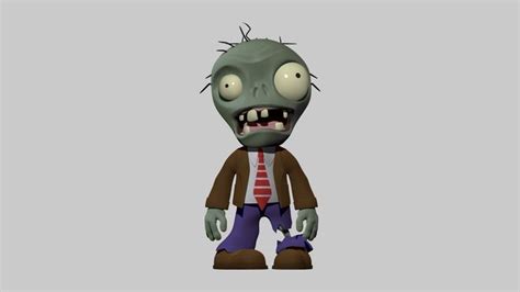 Plants Vs Zombies Basic Zombie Highpoly 3d Model Cgtrader