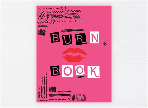 Burn Book Printable Mean Girls Inspired Bachelorette Party Etsy