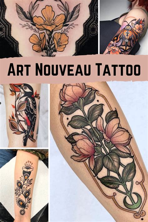 Art Nouveau Tattoo Style Defined Tattooglee In 2021 Nouveau Tattoo Art Nouveau Tattoo Tattoos