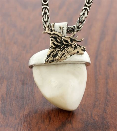 Men S Elk Ivory Necklace Created Using Customers Elk Ivory Trophy Do