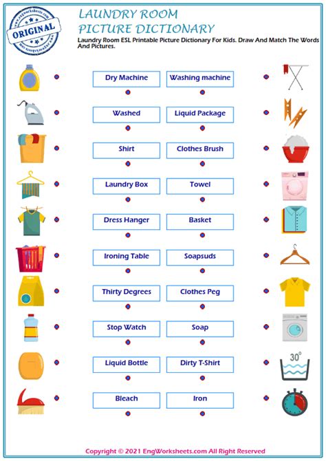 Laundry Room Printable English Esl Vocabulary Worksheets Engworksheets