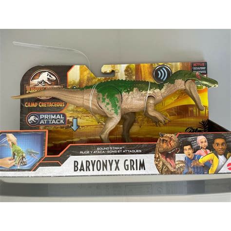 Mattel Jurassic World Sound Strike Baryonyx Grim Dinosaur Toy ~new