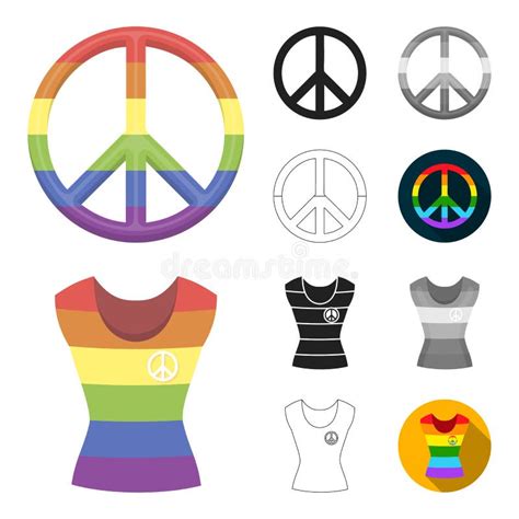 Gay And Lesbian Cartoon Black Flat Monochrome Outline Icons In Set Collection For Design Sexual