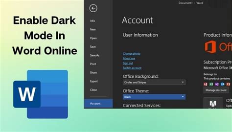 2 Steps To Enable Dark Mode In Word Online Ms Guide 2022