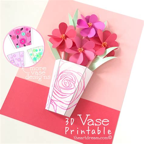 Printable 3d Paper Vase Template Free Printable