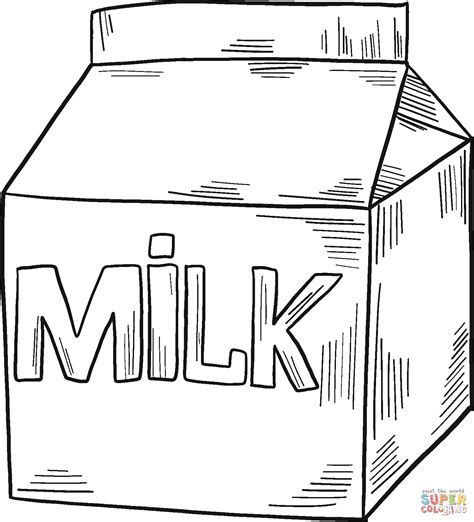 Carton of Milk coloring page | Free Printable Coloring Pages