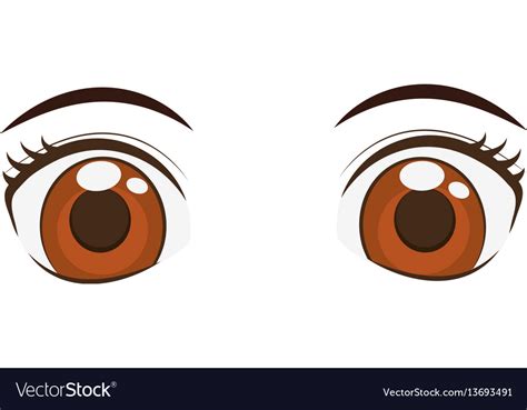 Anime Eyes Style Comic Royalty Free Vector Image