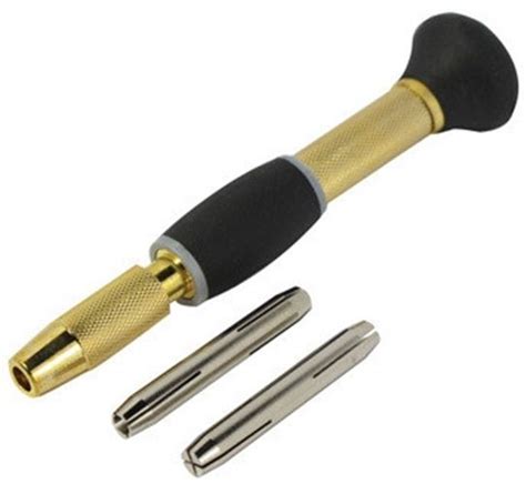 Brass Body Pin Vise Tool Pinvise Vice Mini Miniature Hand Drill Wire