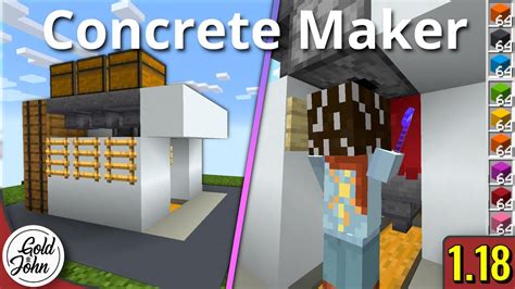 Concrete Maker Minecraft 118 Easy Tutorial Youtube