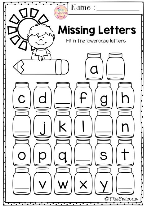Letters For Kindergarteners