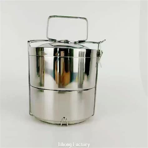 2 Layer Stainless Steel Food Container Thermal Tiffin Lunch Box Buy