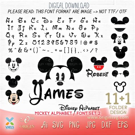 Disney Font Mickey Mouse