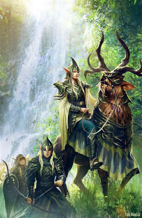The Passing Of The Elves By Fangwangllin Elfos Ilustrações Fadas